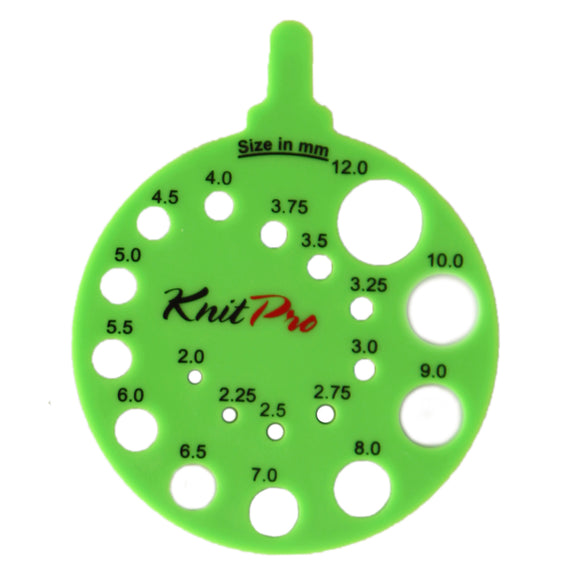Knit Pro Round Needle Size Gauge: Envy Green