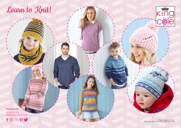 King Cole Pattern - Learn To Knit