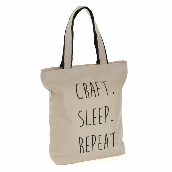 Tote Bag: 'Craft Sleep Repeat' Logo