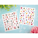 Sewing/Knitting Themed Nail Stickers: 122 Stickers