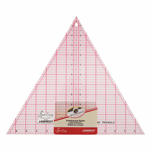 Sew Easy Rule: Quilting: 60 Degree Triangle: 12 x 13.875in