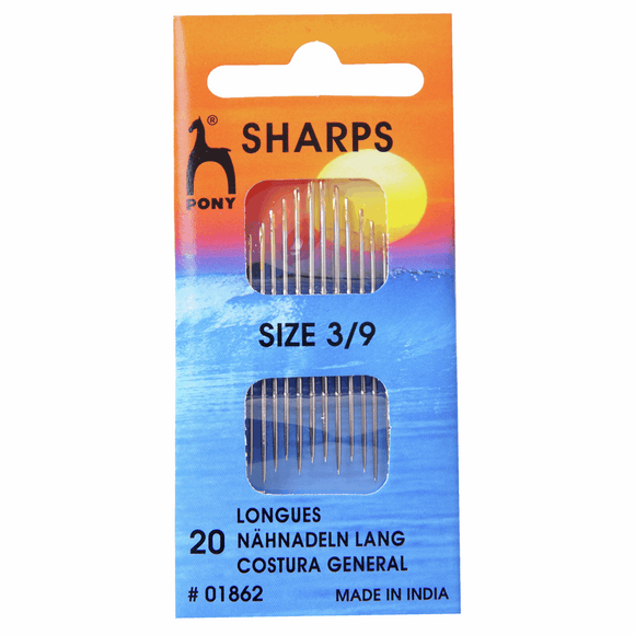 Pony Hand Sewing Needles - SHARPS 3-9