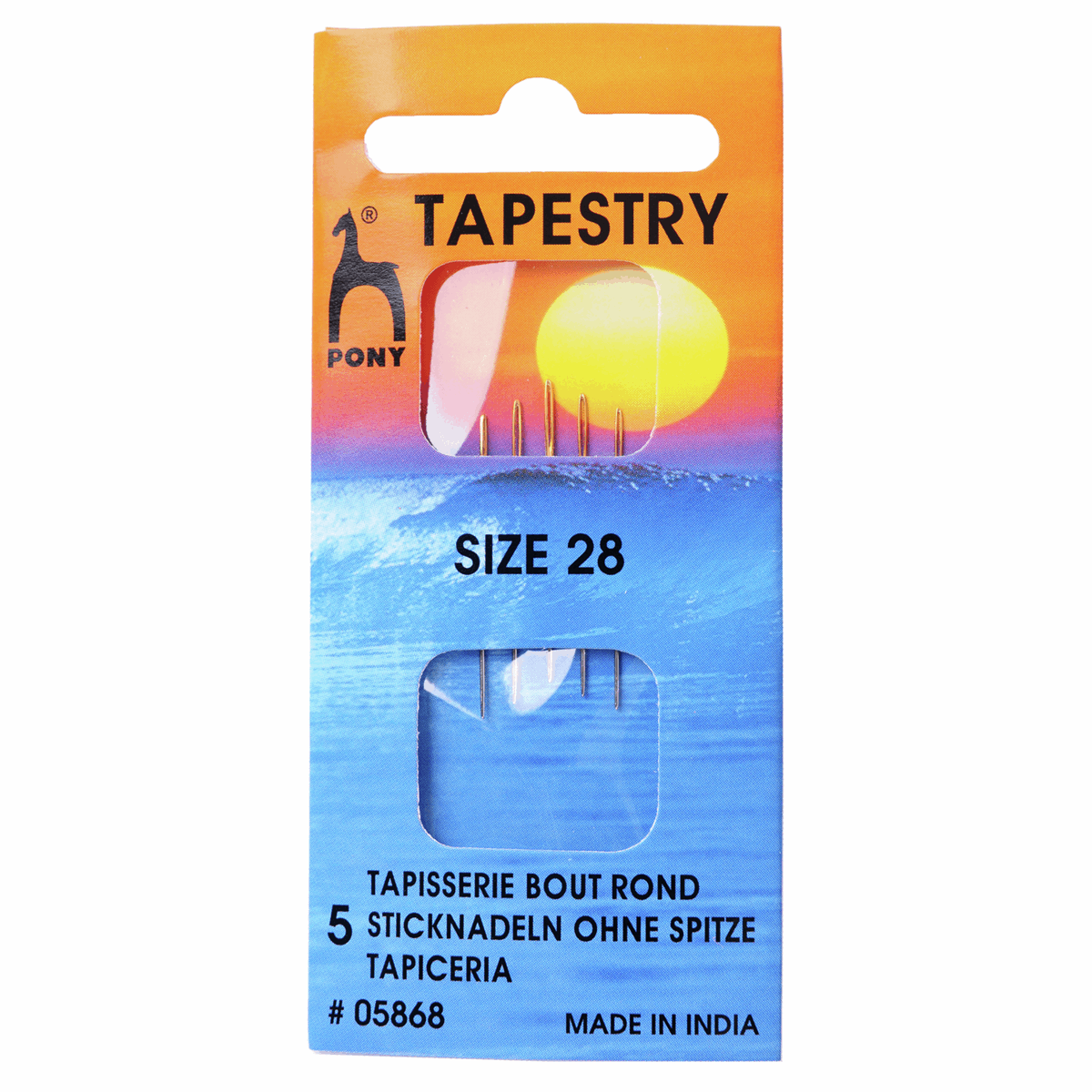 Pony Hand Sewing Needles - TAPESTRY 28