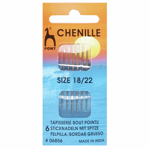 Pony Hand Sewing Needles - CHENILLE 18-22
