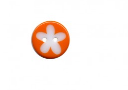 Flower Button - Orange