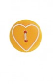 Heart Laser Button - Apricot