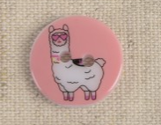 Printed Button - llama