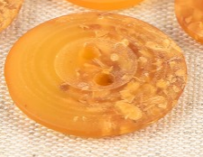 Button With Wood Shaving Detail - Amber
