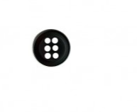 Round Shirt Button - Black