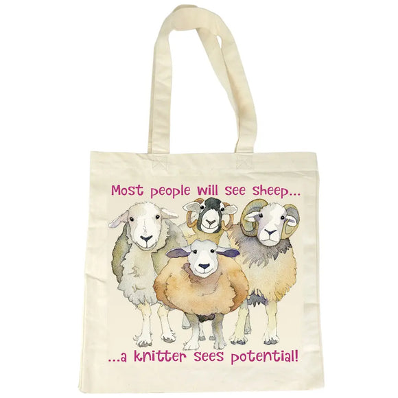 Sheep Potential – Cotton Canvas Bag by Emma Ball Ltd