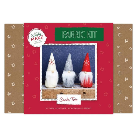 Simply Make Fabric Kit - Santa Trio