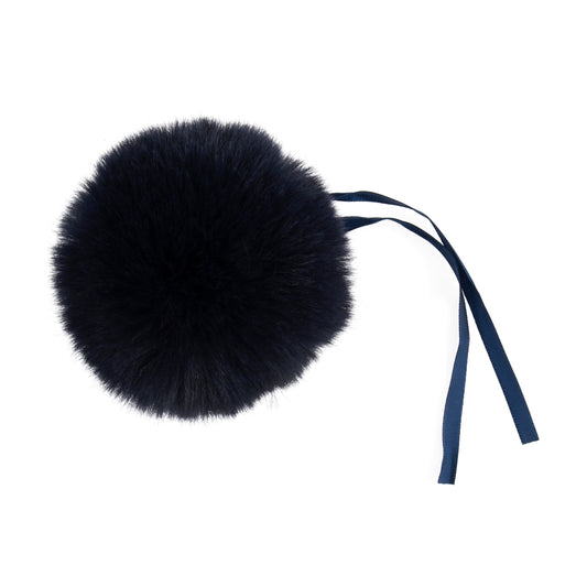 Pom Pom: Faux Fur: Medium: 11cm: 1 Piece: Navy