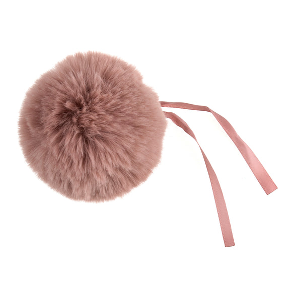 Pom Pom: Faux Fur Tipped: Medium: 11cm: 1 Piece: Pink