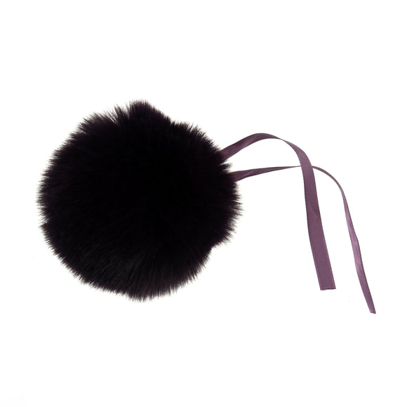 Pom Pom: Faux Fur Tipped: Medium: 11cm: 1 Piece: Purple