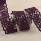 Elastic Lace Flowers - Violet 25mm