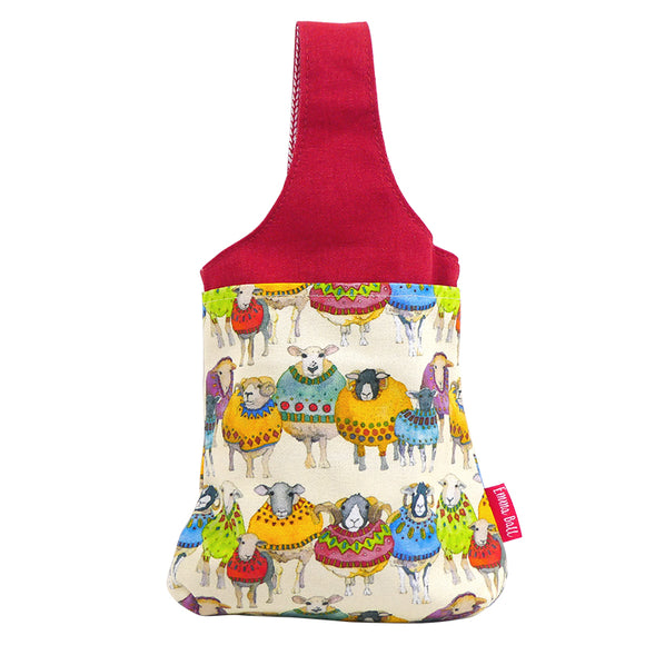 Sheep in Sweaters Small Wrist Bag by Emma Ball Ltd