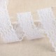Elastic Lace Flowers - White 25mm