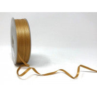 Safisa Double Faced Satin Ribbon -3mm Antique Gold
