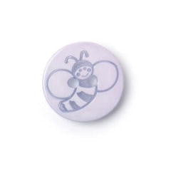 Button- 15mm Blue Bee
