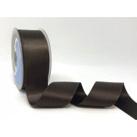 Safisa Double Faced Satin Ribbon -39mm Chocolate Brown
