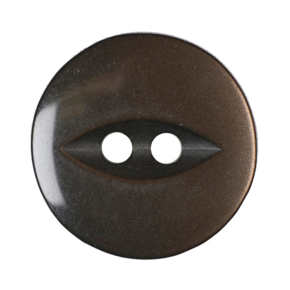 Fisheye Button - 11mm -Brown