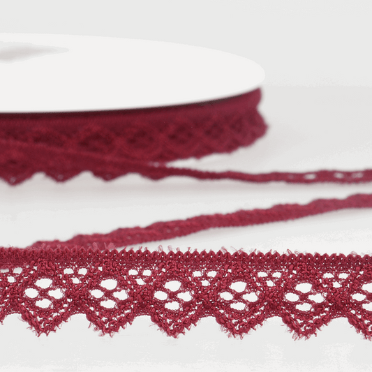 Elastic Lace -15mm: Burgundy