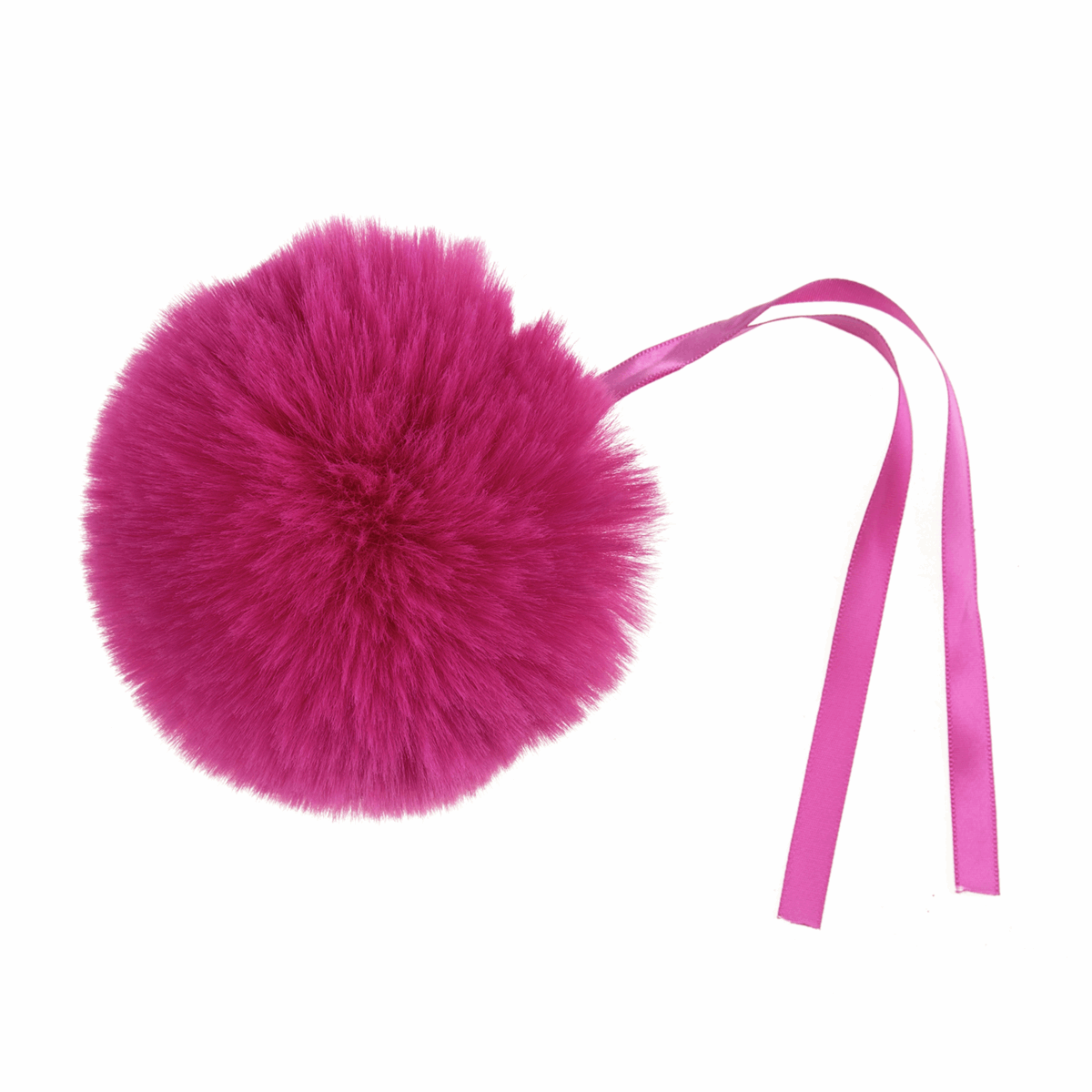 Pom Pom: Faux Fur: Medium: 11cm: 1 Piece: Cerise