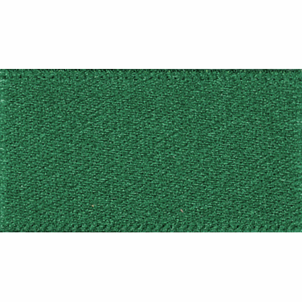 Bertie's Bows: Double Faced Satin Ribbon - 25mm Forest Green