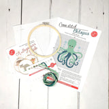 Crafty Kit Company Green Octopus Cross Stitch Kit