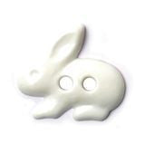 Buttons - White Bunny 18mm