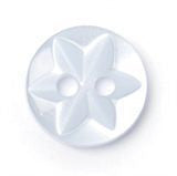 White Star Buttons -14mm