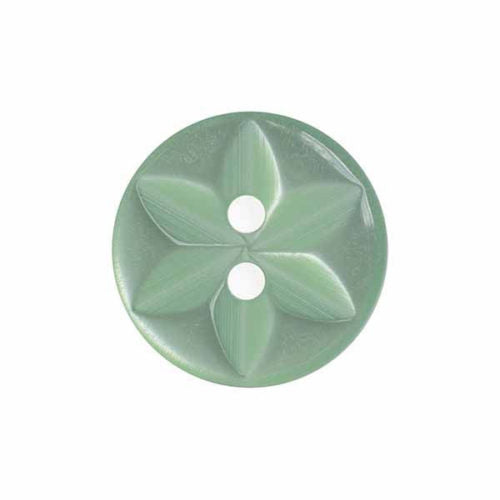 Mint Star Buttons -11.5mm