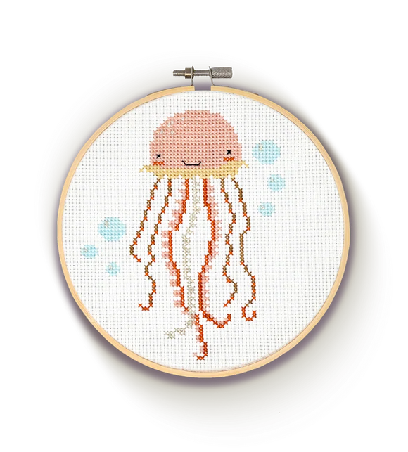 Crafty Kit Company Jellyfish Cross Stitch Kit