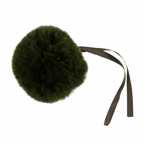 Pom Pom: Faux Fur: Medium: 11cm: 1 Piece: Khaki