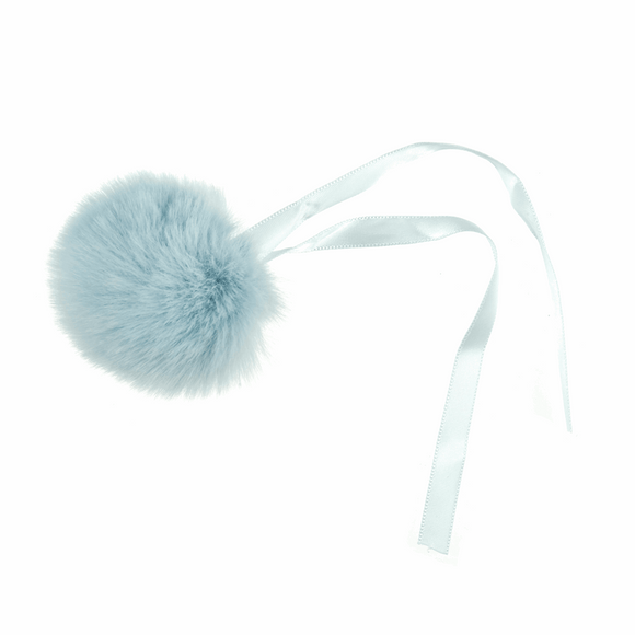 Pom Pom: Faux Fur: Medium: 6cm: 1 Piece: Light Blue