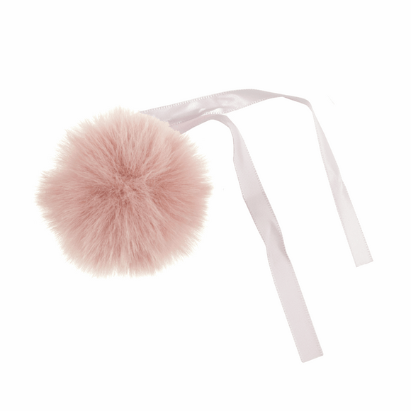 Pom Pom: Faux Fur: Medium: 6cm: 1 Piece: Light Pink