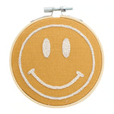 Cotton Clara -Smiley Mustard Hoop Embroidery Kit