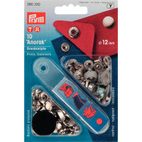 Prym Press Fasteners - Anorack - 12mm Nickel