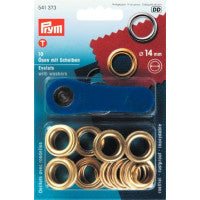Prym Eyelets & Washers 14mm Gold