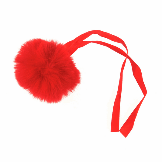 Pom Pom: Faux Fur: Medium: 6cm: 1 Piece: Red