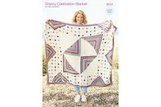 Stylecraft Crochet Pattern - Celebration Blanket 9834