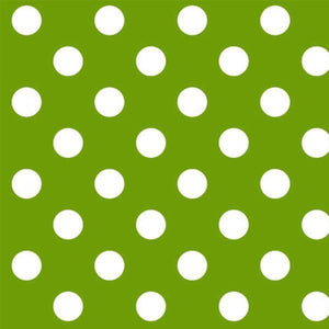 PVC Tablecloth - Green Polka Dot