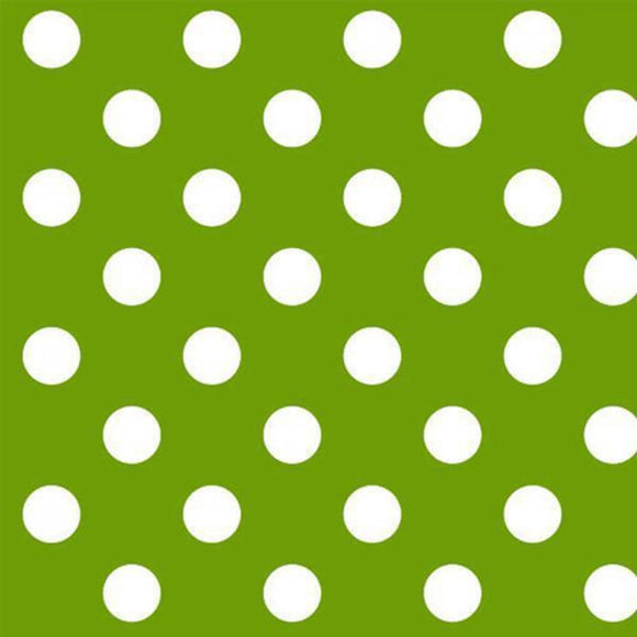 PVC Tablecloth - Green Polka Dot