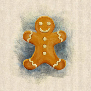Cushion Panel - Gingerbread Man