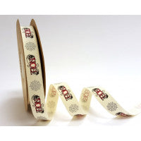 Cotton Ribbon with Vintage Style "Noel" Print -15mm