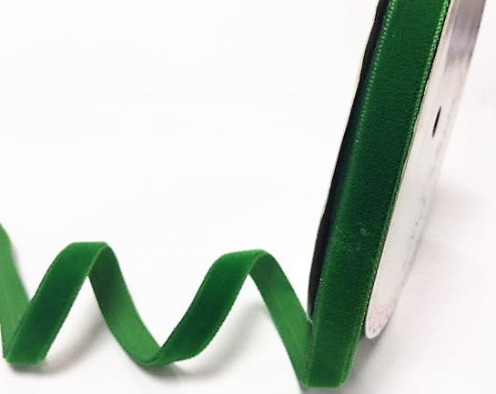 Velvet Ribbon - 10mm Emerald