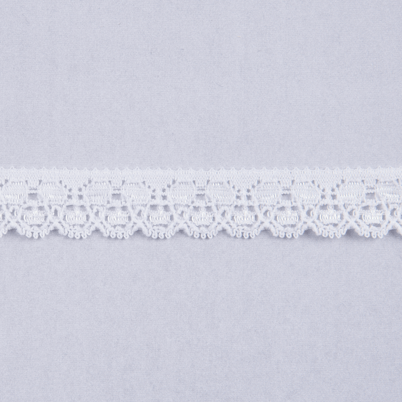 Stretch Nylon Lace -11mm: White