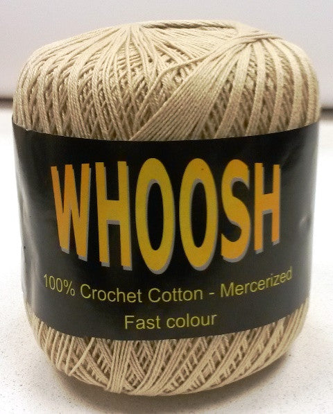 Whoosh Ecru 100% Pure Mercerised Crochet Cotton 366m
