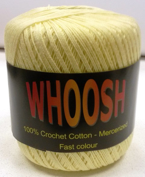 Whoosh Lemon 100% Pure Mercerised Crochet Cotton 366m