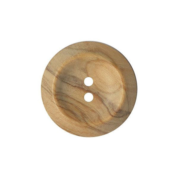 Button- 16mm Plain Wood